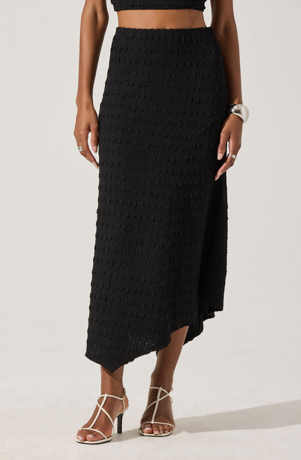 Astr The Label Textured Asymmetric Knit Skirt