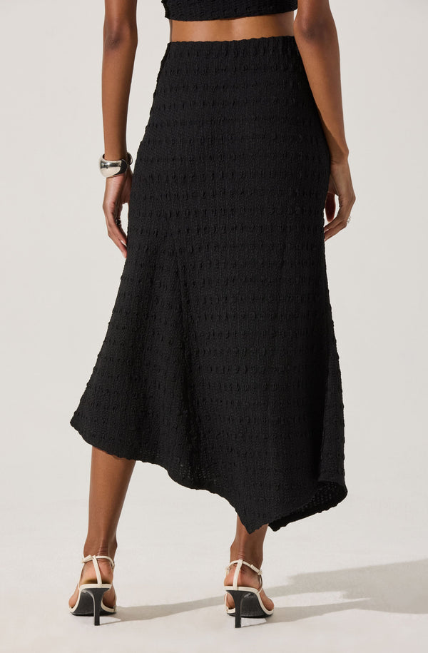 Astr The Label Textured Asymmetric Knit Skirt