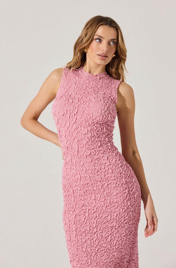 Astr The Label Textured Bodycon Midi Dress