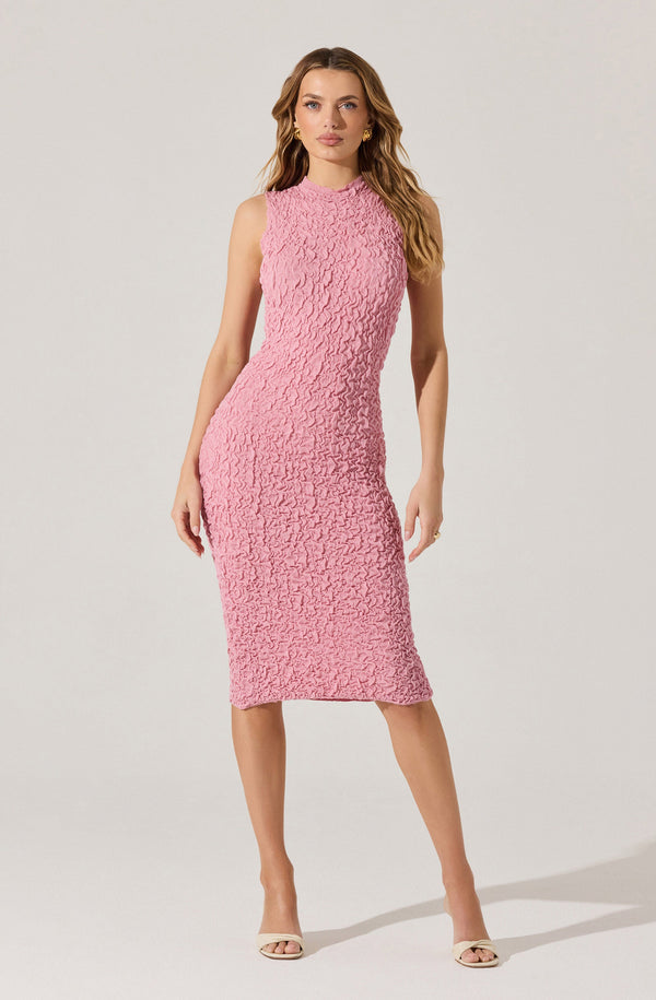 Astr The Label Textured Bodycon Midi Dress