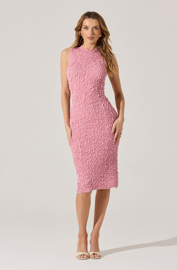 astr the label Textured Bodycon Midi Dress