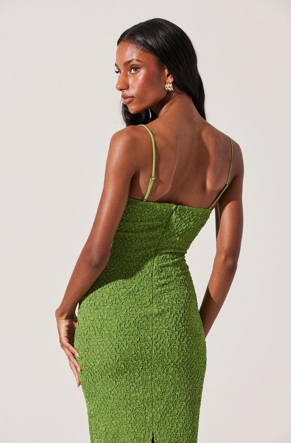 Astr The Label Textured Bustier Midi Dress