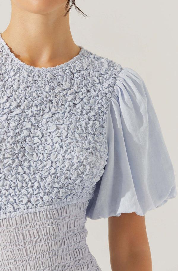 Astr The Label Theoni Smocked Asymmetric Dress