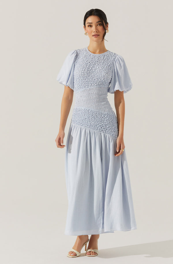 Astr The Label Theoni Smocked Asymmetric Dress