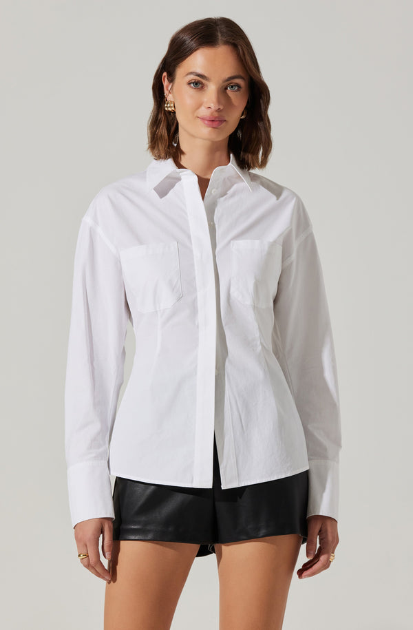 Astr The Label Thyra Poplin Shirt