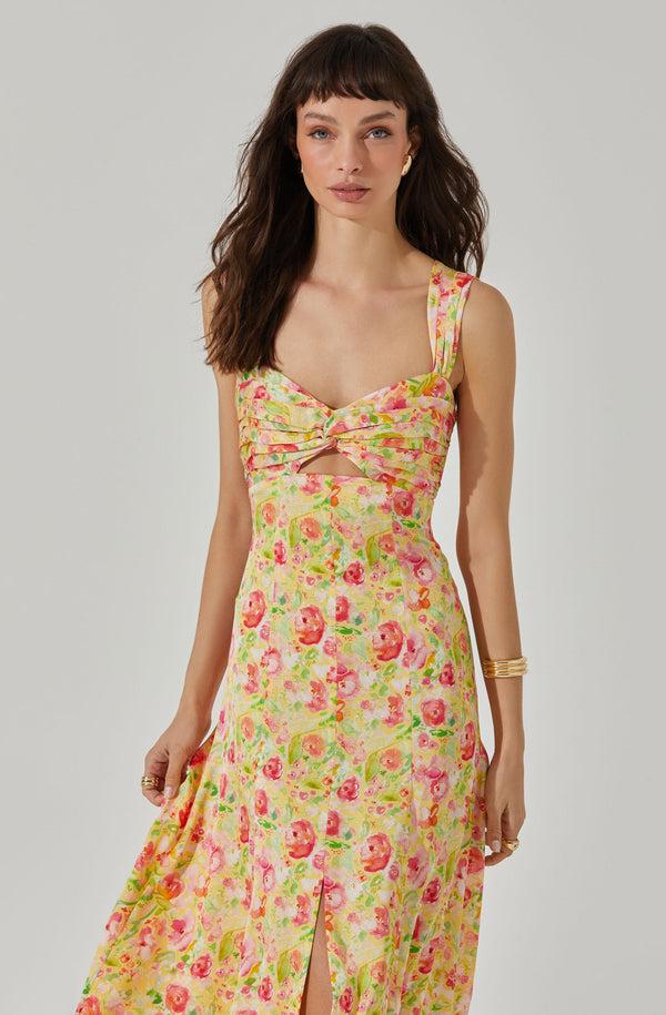 Astr The Label Twist Bust Midi Dress