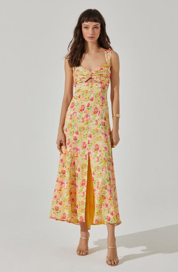 Astr The Label Twist Bust Midi Dress