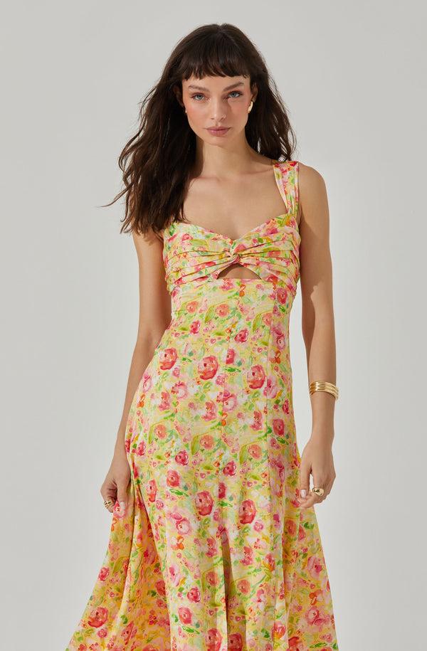 Astr The Label Twist Bust Midi Dress