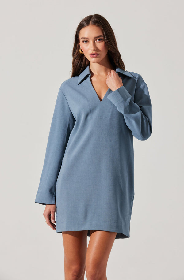 Astr The Label V-Neck Woven Mini Dress