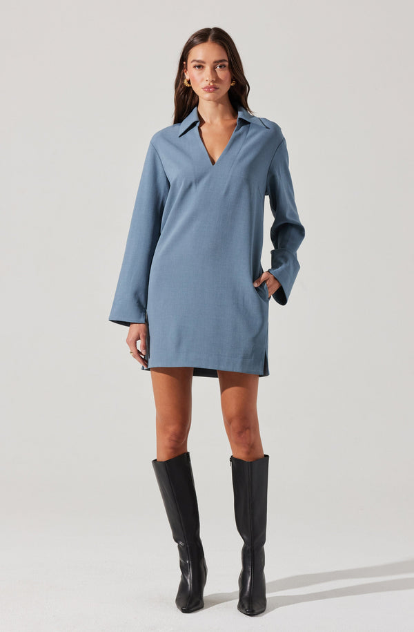astr the label V-Neck Woven Mini Dress