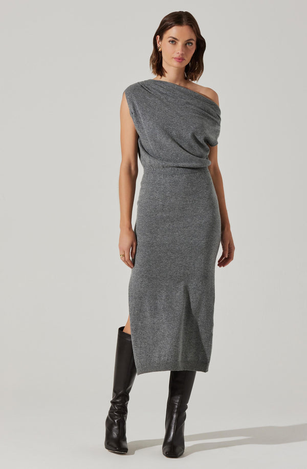 astr the label Val One Shoulder Sweater Dress