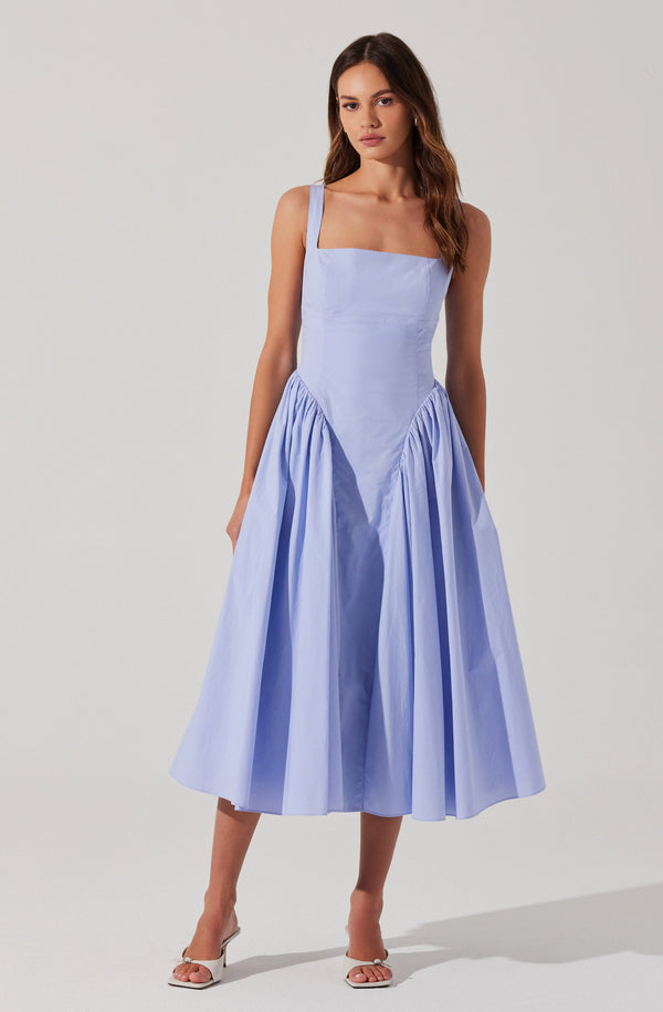 astr the label Vinya Poplin Drop Waist Dress