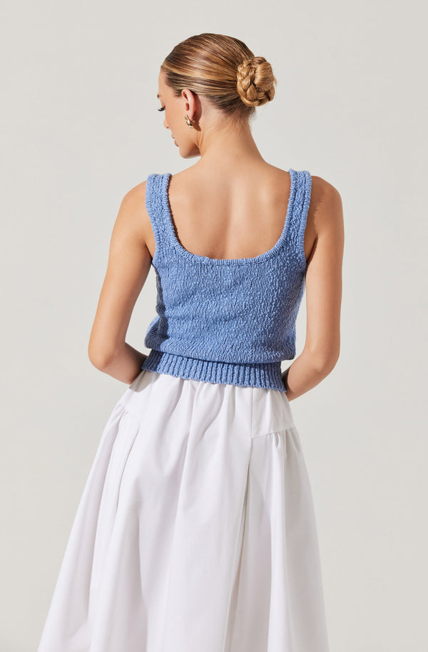 Astr The Label Virgo Textured Sweater Tank