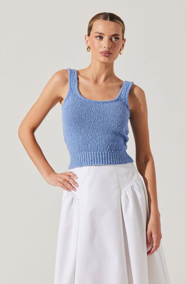 astr the label Virgo Textured Sweater Tank