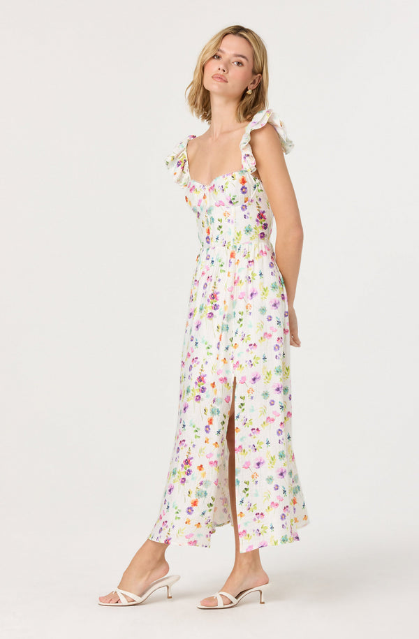 Astr The Label Wedelia Floral Bustier Midi Dress