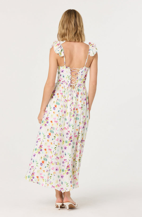 Astr The Label Wedelia Floral Bustier Midi Dress