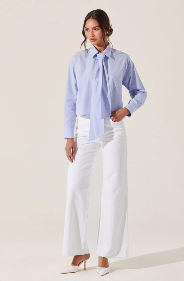 Astr The Label Wendi Bow Tie Top