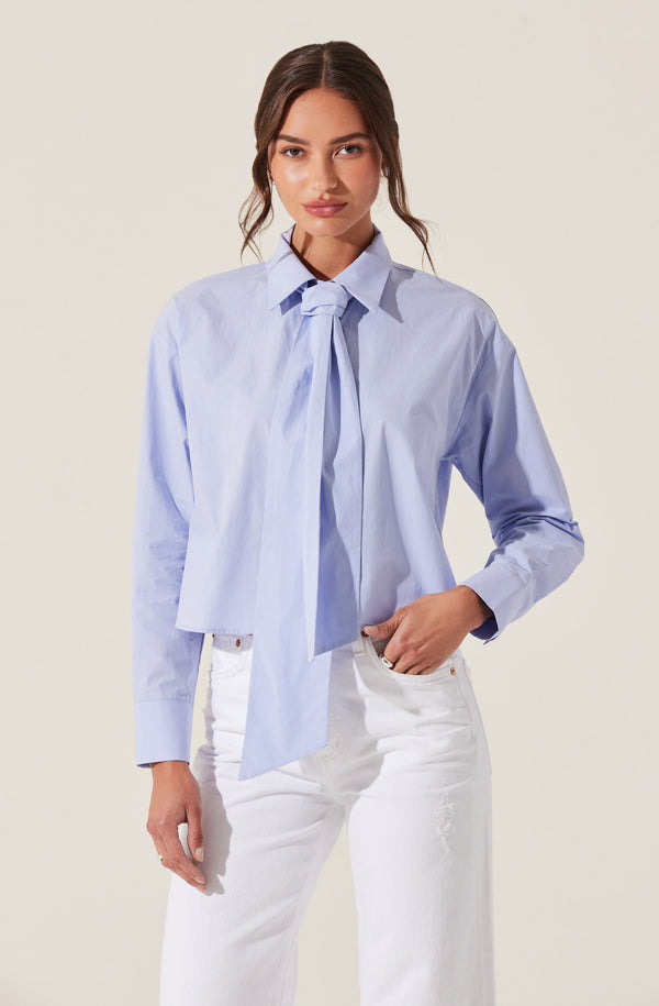 Astr The Label Wendi Bow Tie Top