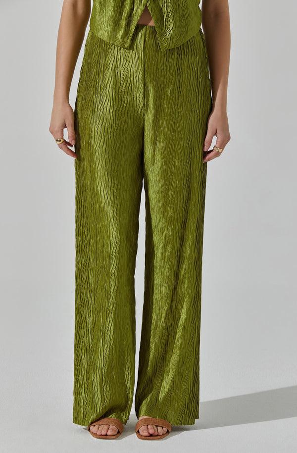 Astr The Label Wide Leg Plisse Pants