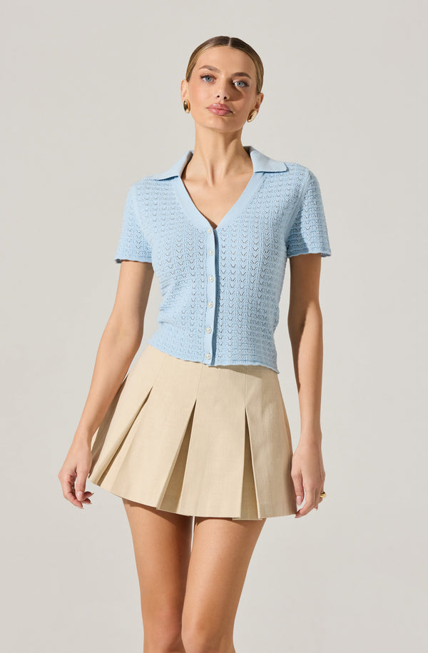 Astr The Label Wide Pleat Mini Skirt