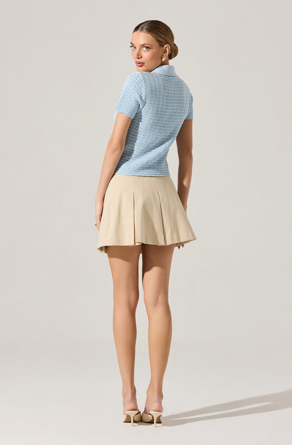 Astr The Label Wide Pleat Mini Skirt
