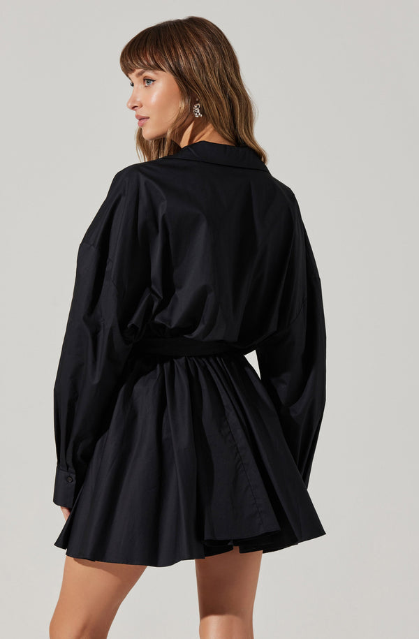 Astr The Label Winica Belted Mini Shirtdress