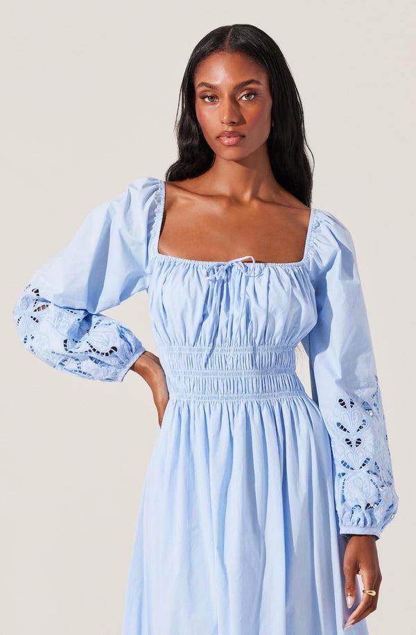 Astr The Label Wisnia Eyelet Embroidered Dress
