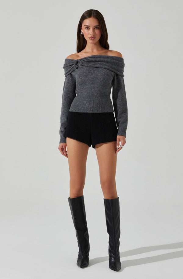 Astr The Label Wylie Off Shoulder Sweater