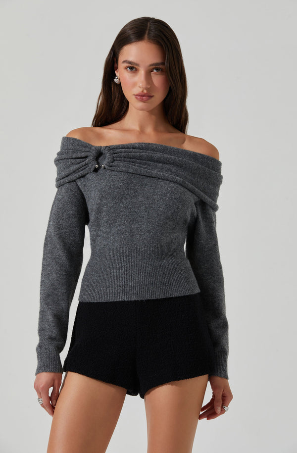 astr the label Wylie Off Shoulder Sweater