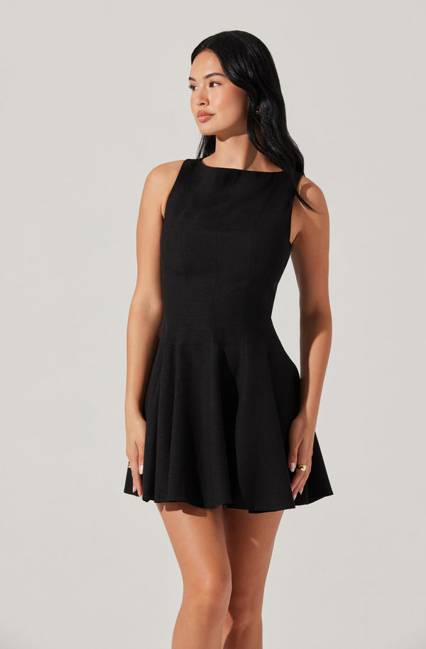 Astr The Label Xaria Linen-Blend Mini Dress