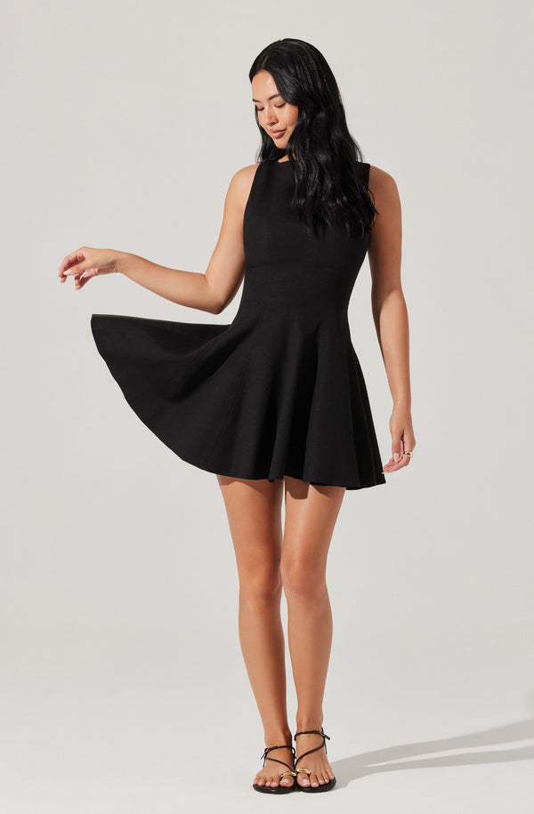 astr the label Xaria Linen-Blend Mini Dress