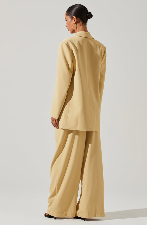 Astr The Label Boyfriend Criss Cross Pleated Wide Leg Pants