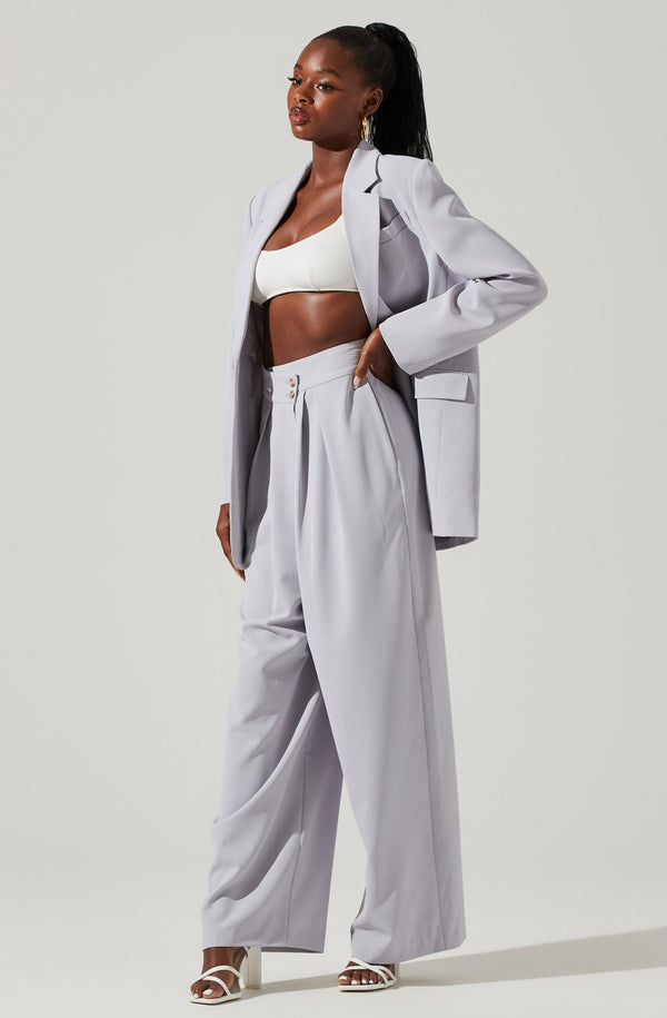 astr the label Boyfriend Criss Cross Pleated Wide Leg Pants