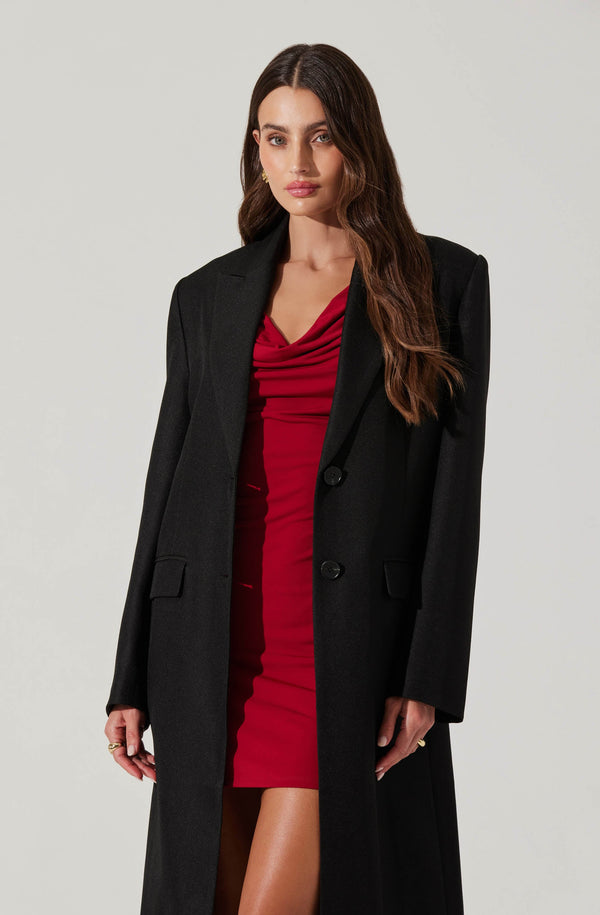 Astr The Label Brylee Longline Single Breasted Coat