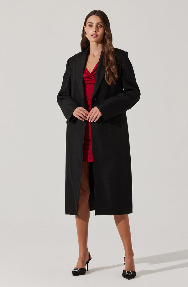 Astr The Label Brylee Longline Single Breasted Coat