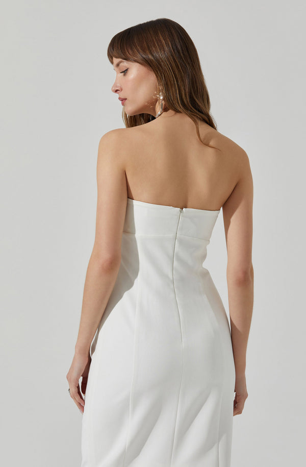 Astr The Label Camryn Embellished Strapless Midi Dress