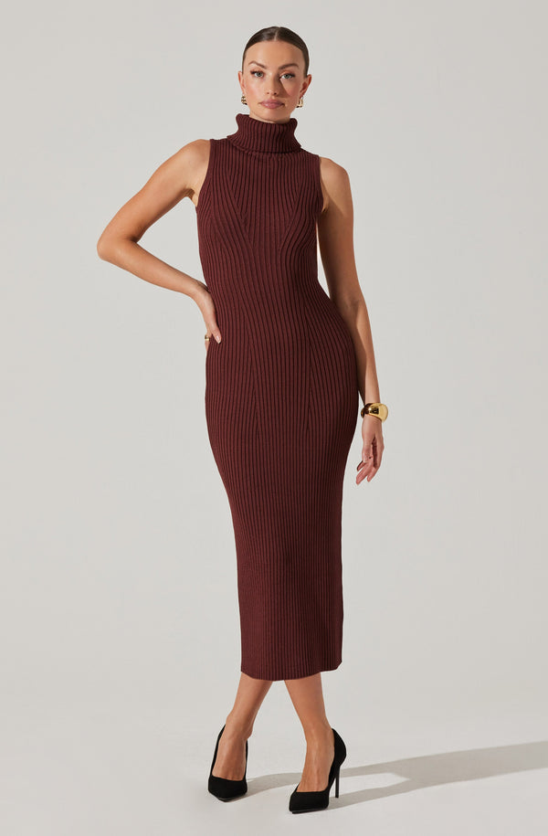 astr the label Channary Sleeveless Turtleneck Sweater Dress
