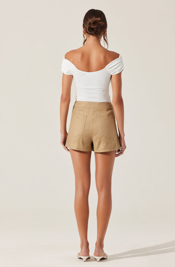 Astr The Label Gissel Crossover Off Shoulder Bodysuit