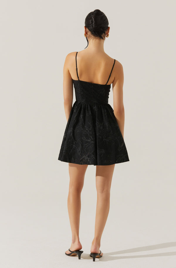 Astr The Label Linelly Jacquard Bustier Skater Dress