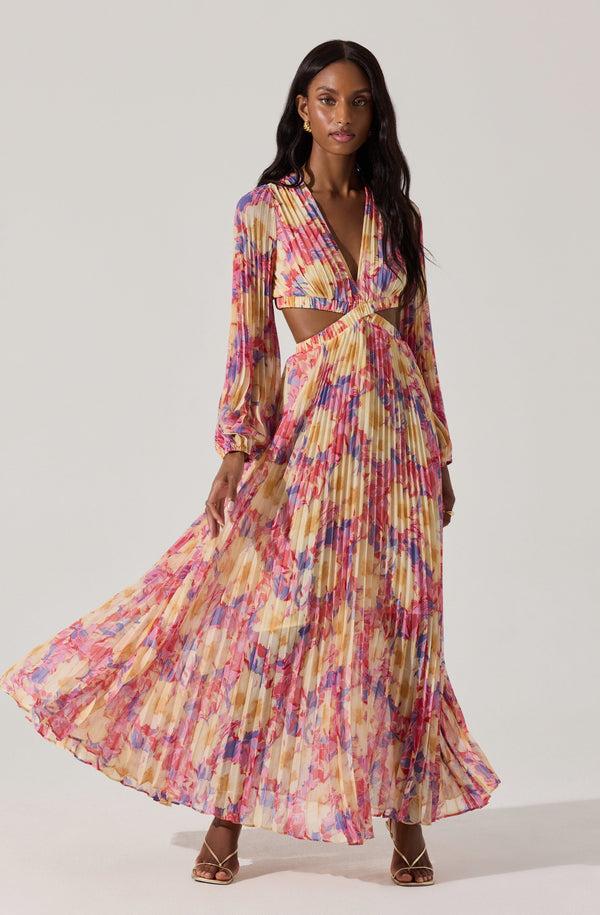 astr the label Revery Floral Long Sleeve Maxi Dress