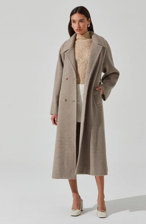 astr the label Seeley Double Breasted Longline Coat