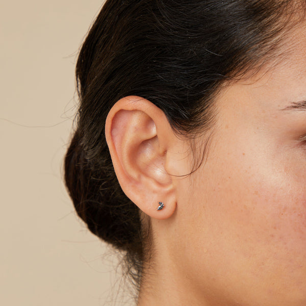 Astrid & Miyu Alexandrite Marquise Studs In Solid Gold