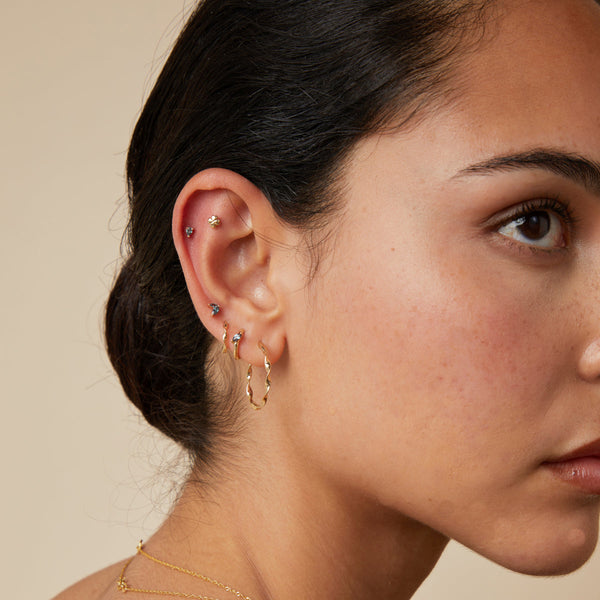 Astrid & Miyu Alexandrite Marquise Studs In Solid Gold