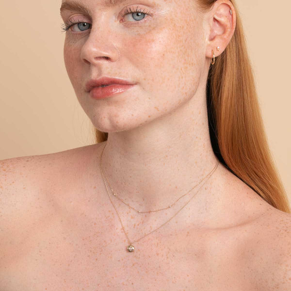 Astrid & Miyu April Topaz Birthstone Earrings In Solid Gold