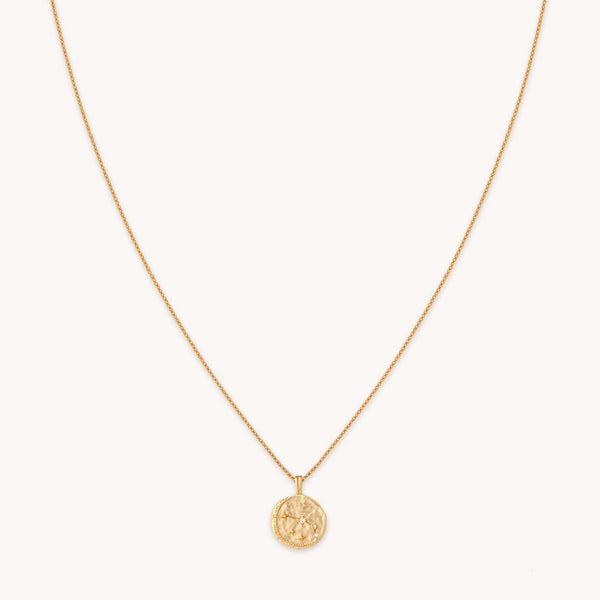 astrid & miyu Aries Zodiac Pendant Necklace in Gold