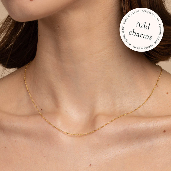 Astrid & Miyu Astrid Chain Necklace In Solid Gold
