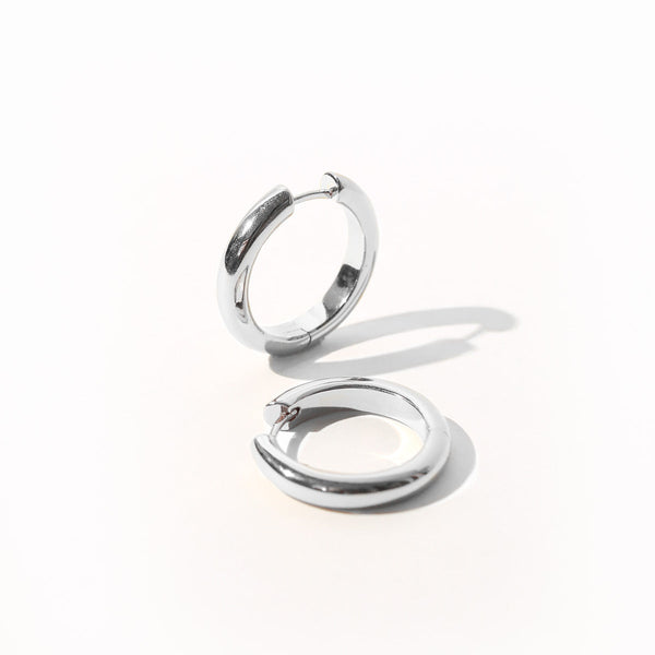 Astrid & Miyu Bold Large Hoops In Silver