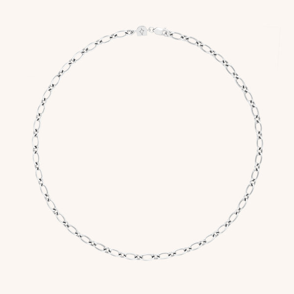 astrid & miyu Bold Link Chain Necklace in Silver