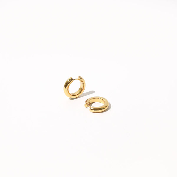 Astrid & Miyu Bold Medium Hoops In Gold
