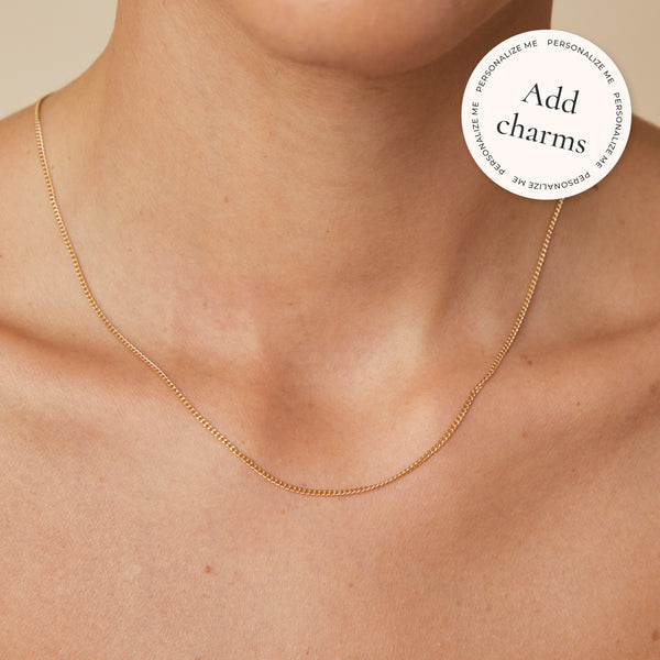Astrid & Miyu Bold Miyu Chain Necklace In Solid Gold